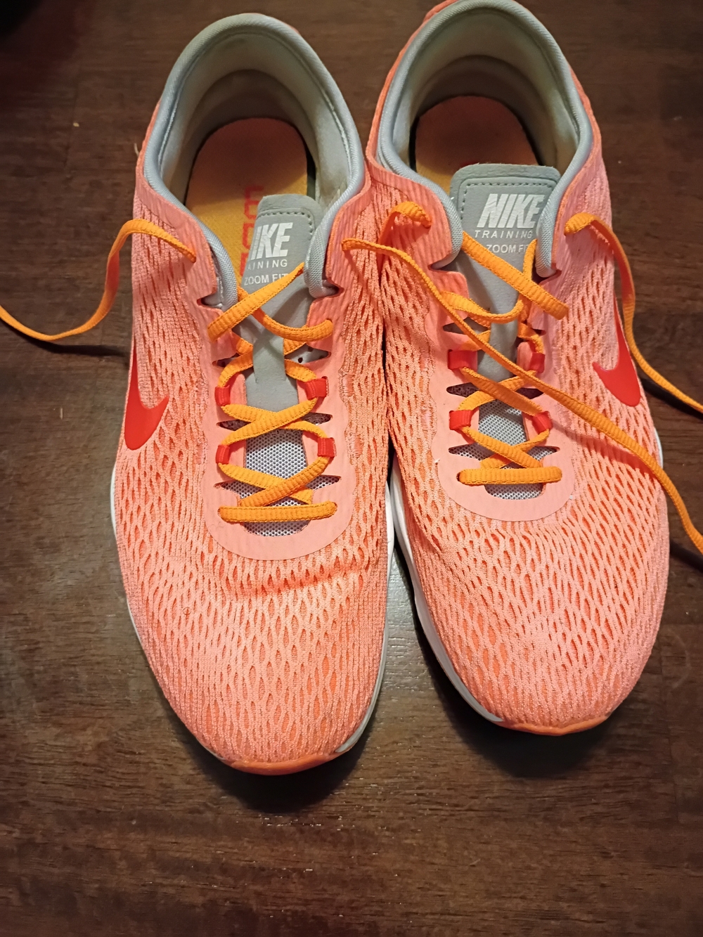 Nike Women’s Coral Mesh Training Sneakers with Orange Accents Size 9